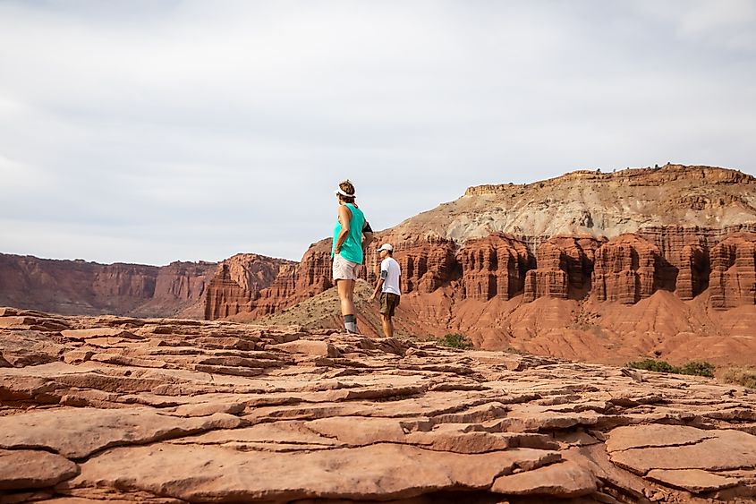Hikers at the Capitol Reef National Park