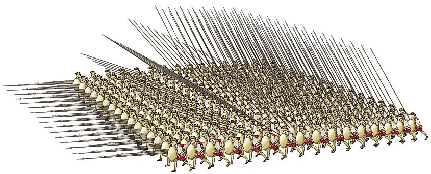 The Macedonian phalanx.