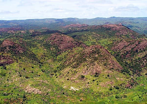 The Nuba Mountains in Sudan.