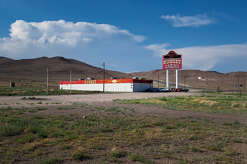 View of the Nugget Casino near Silver Springs, Nevada