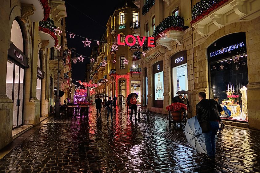 Beirut, Lebanon at night