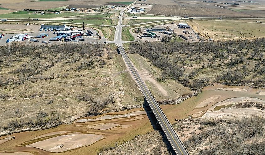 Overlooking South Platte River near Big Springs, Nebraska.