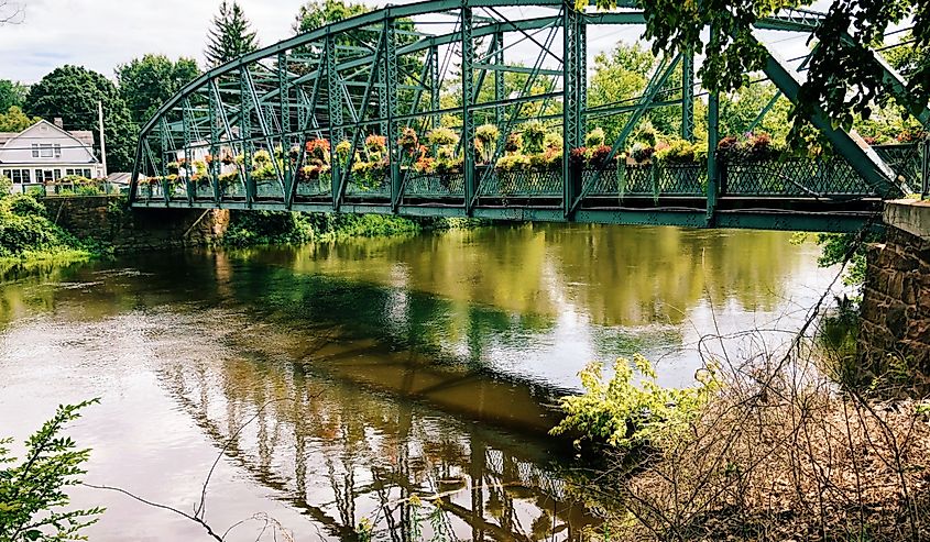 Old Drake Hill Flower Bridge in Simsbury, Connecticut.