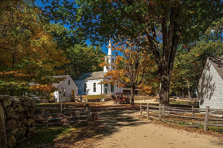 Fall colors in Sturbridge, Massachusetts.