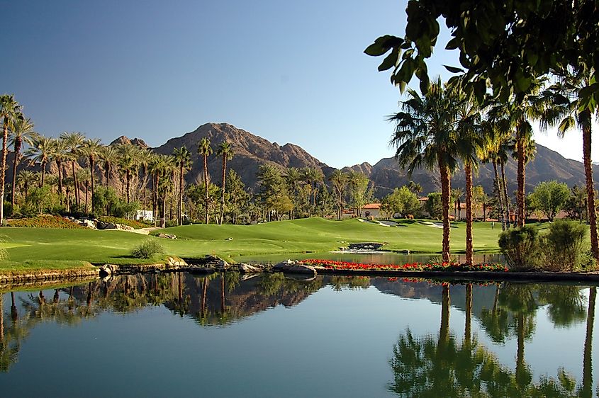 Golf course in Palm Springs, California.