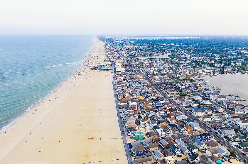 Aerial view of Point Pleasant Beach, New Jersey