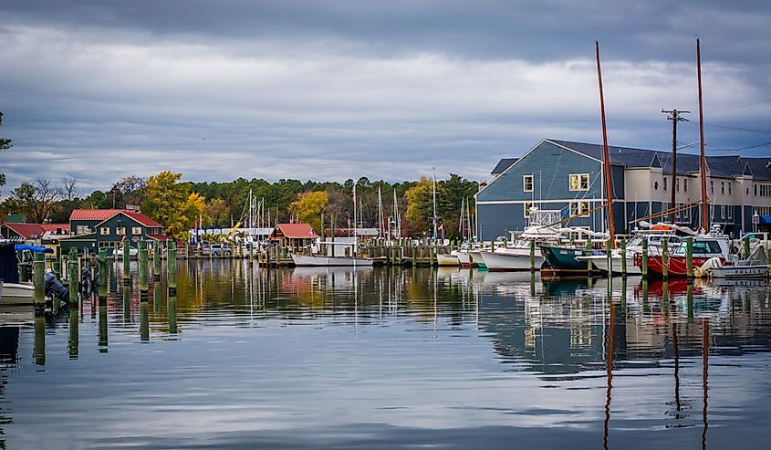 The harbor in St. Michaels, Maryland.
