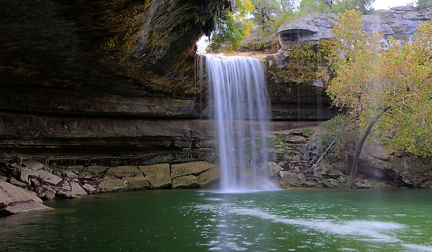 Beautiful Hamilton Pool Preserve, with waterfall, perfect swimming pool