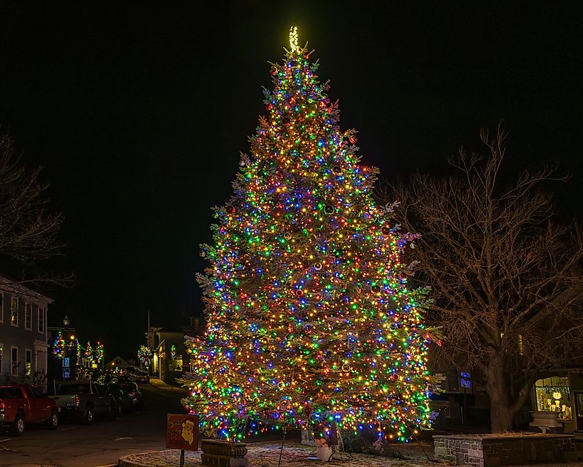Christmas decoration in the town of Rockport in Massachusetts.