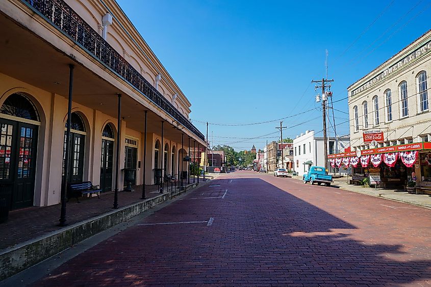 View of the downtown area in Jefferson, Texas.