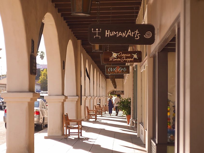 Store fronts in Ojai, California