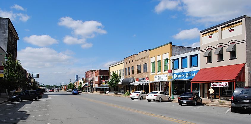 Downtown Stuttgart, Arkansas.