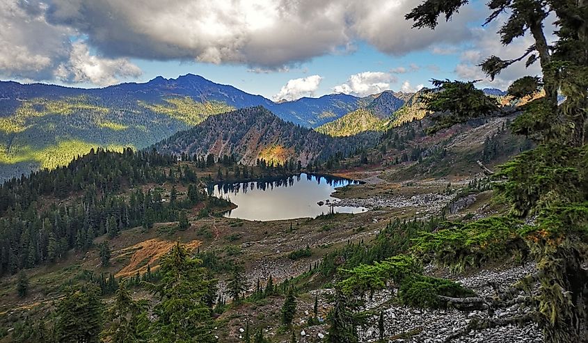 Seven Lakes Basin on the High Divide loop, Olympic Peninsula, Washington State, USA.