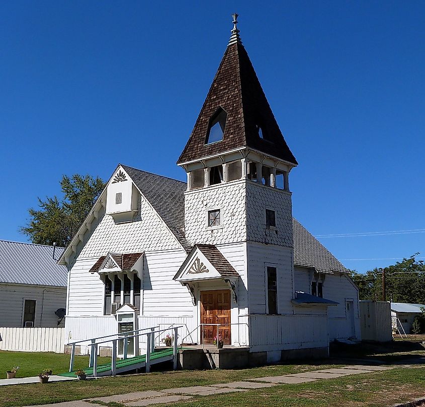 The historic Baptist Church in Weiser, Idaho.