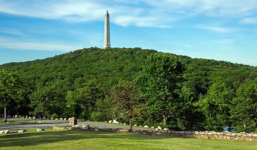 Three State Views from Monument at High Point State Park in New Jersey