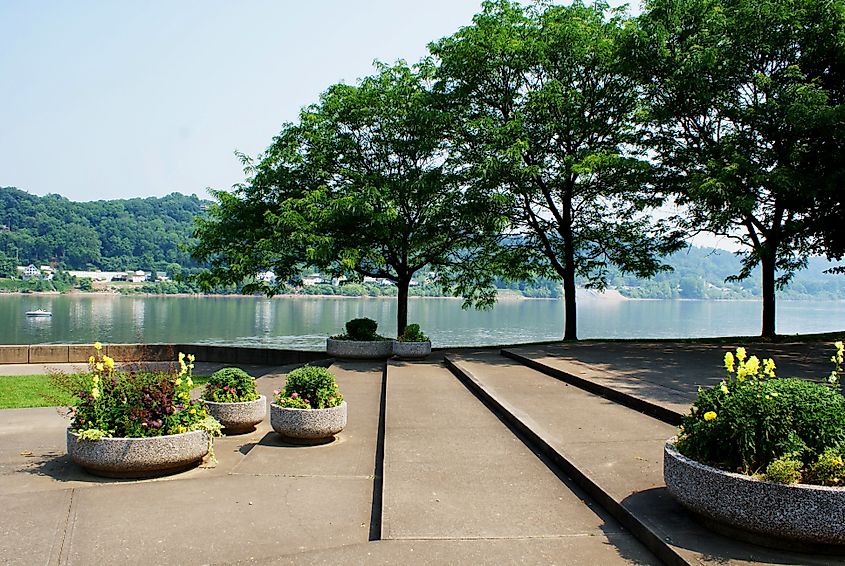 Riverfront park in Huntington, West Virginia