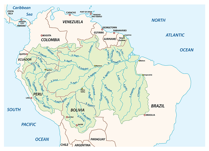 Amazon River map
