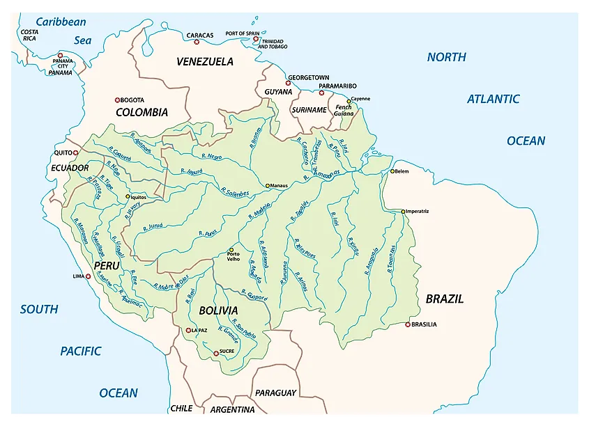 Map Of Amazon Basin