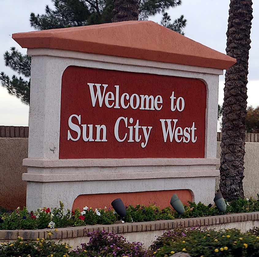 Sun City West entrance sign. 