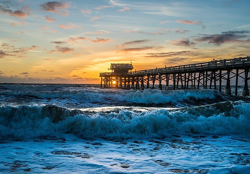 Cocoa Beach Pier in Florida.