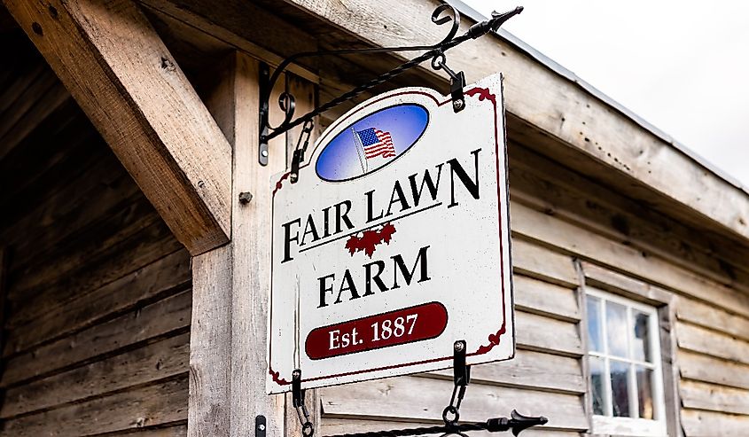 Fair Lawn Farm maple syrup agriculture small business sign