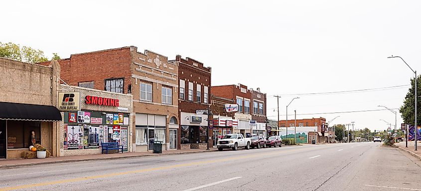 The old business district on Main Street, via Roberto Galan / Shutterstock.com