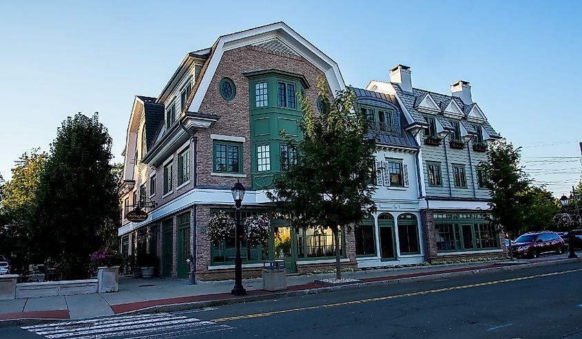 Melting Pot fondue restaurant building located on Grove Street