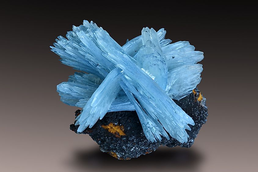 Blue barite from Nador, Morocco. 