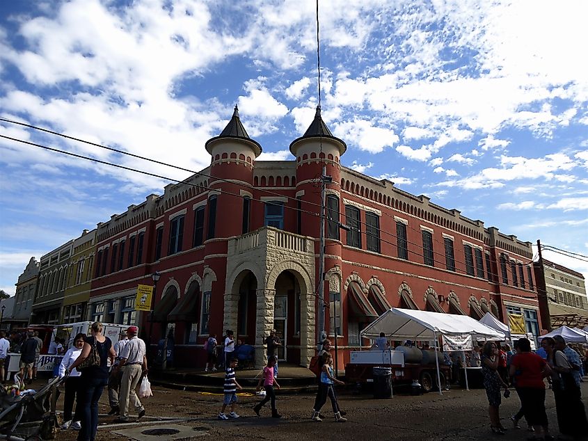 The architecture/historic buildings in downtown Abbeville in Magdalen Square is beautiful.