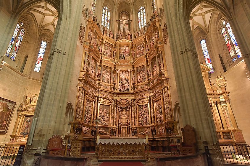 Main altarpiece, Astorga Cathedral, Spain.