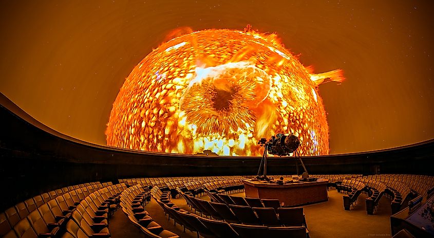 Inside the planetarium at Fernbank Science Center.