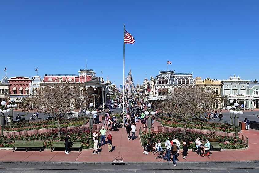 Main Street USA at Magic Kingdom in Walt Disney World.