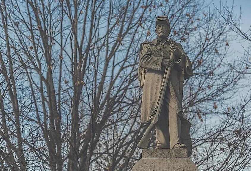 Statue at Public Square Park, Pella, Iowa.