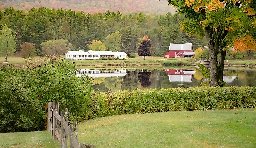 Looking out over Lake Algonquin in Wells, New York.