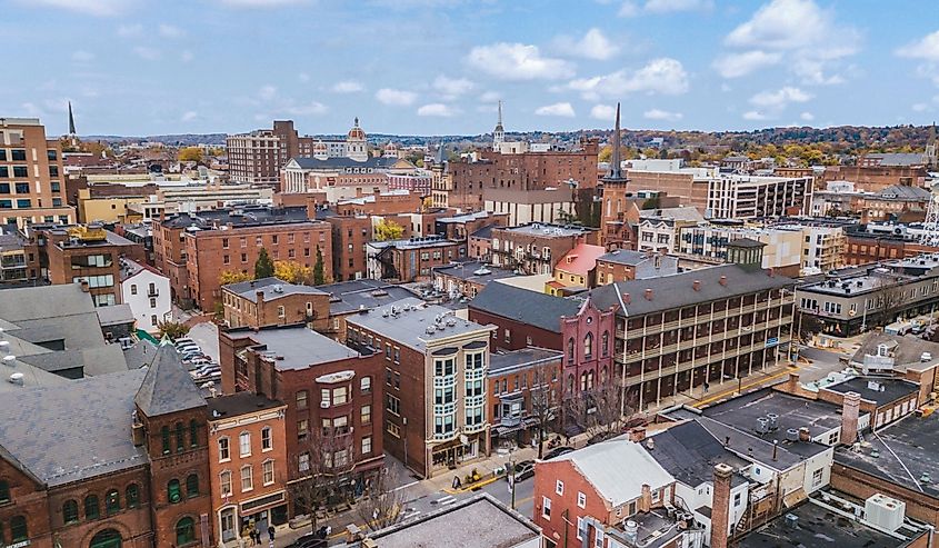 Downtown York, Pennsylvania off Beaver street in the Historic District