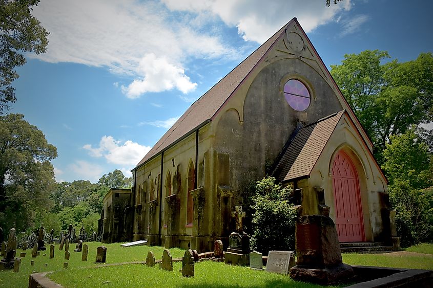 View of Christ Church in Church Hill, Mississippi.