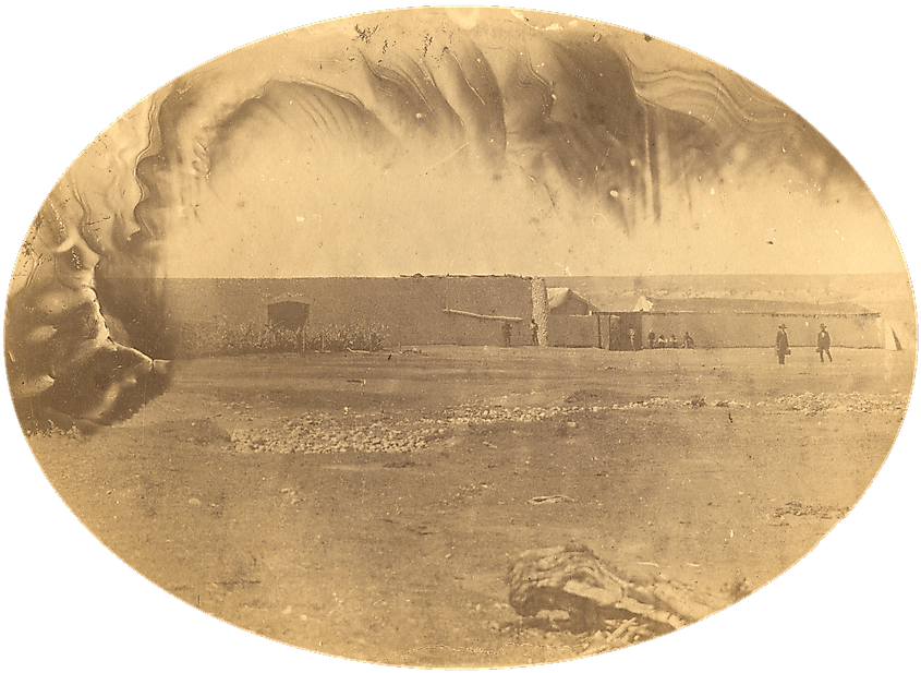 Fort Bridger, 1858. By Samuel C. Mills, photographer with the Simpson expedition.