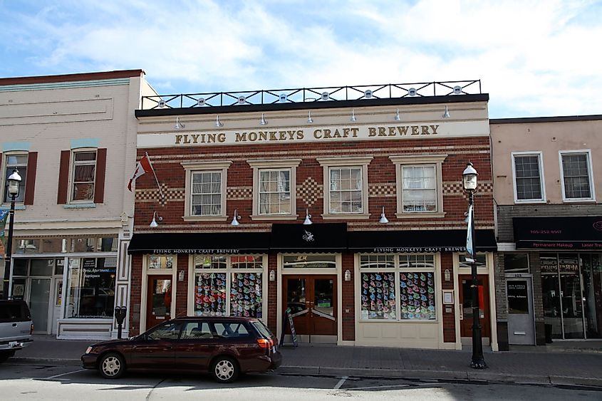A brewery in downtown Barrie, Canada
