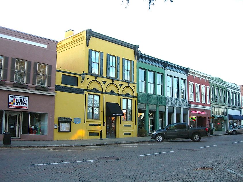 Downtown Abbeville, South Carolina.