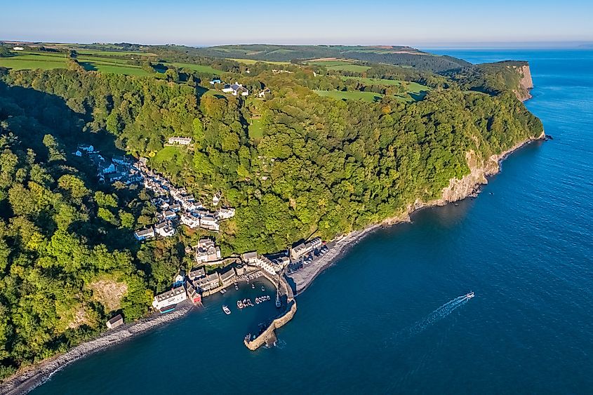 The picturesque seaside town of Clovelly, Devon, England.