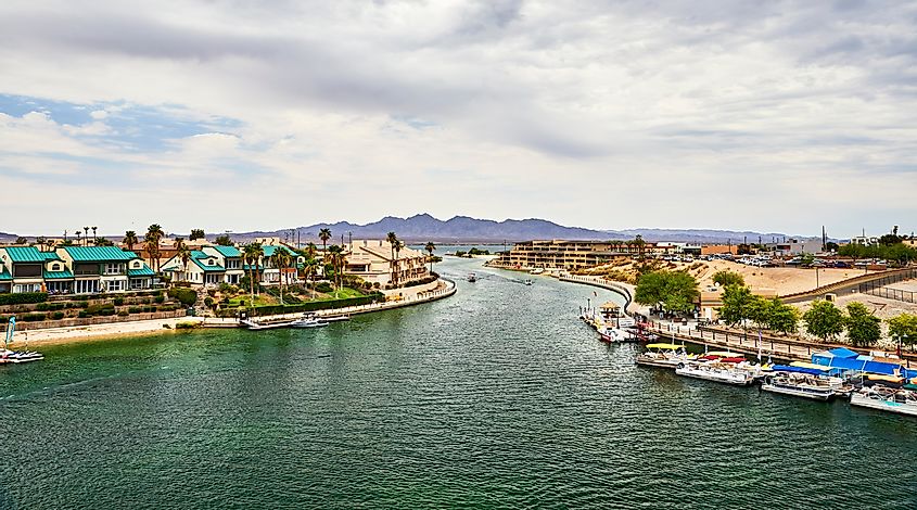 View of Lake Havasu, Arizona from the London Bridge, via Pamela Au / Shutterstock.com
