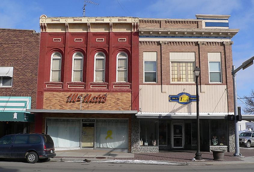Main street in Wayne, Nebraska.