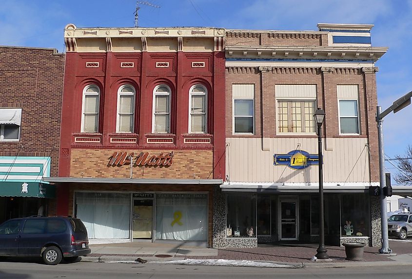 Main street in Wayne, Nebraska