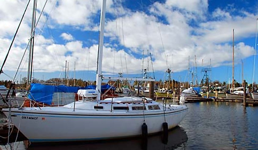 The marina at Warrenton, Oregon.