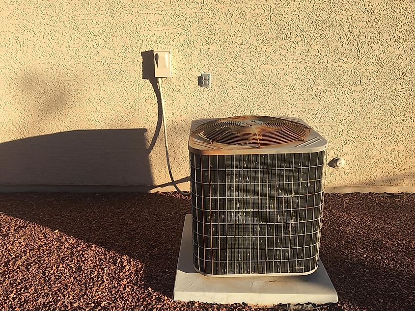 an old air conditioning unit
