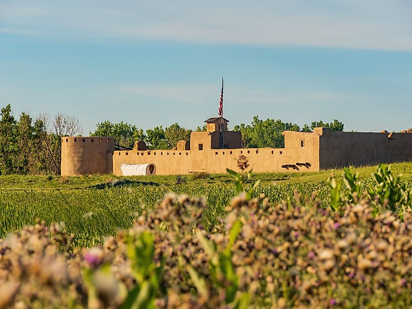 View of the Bent's Old Fort National Historic Site in Colorado.