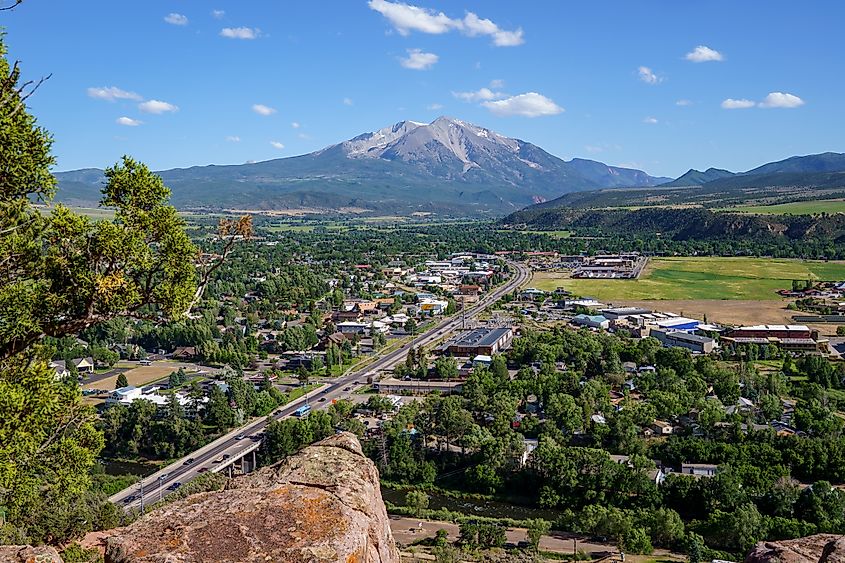 An aerial view of Carbondale, Colorado. Credit: Melissamn/ Shutterstock.com