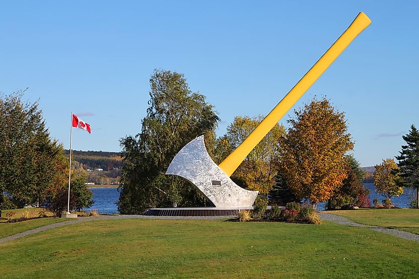 The biggest Axe in the world in Nackawic, New Brunswick, Canada