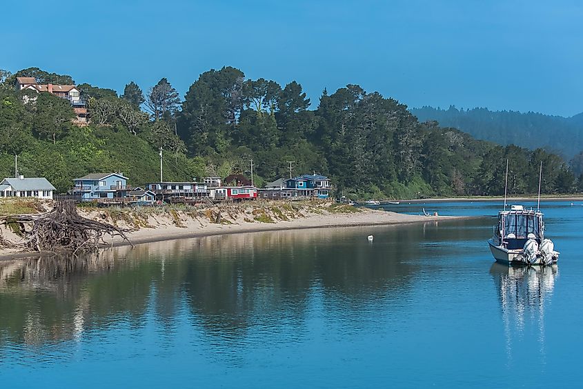 The village of Bolinas on the Pacific coast in California