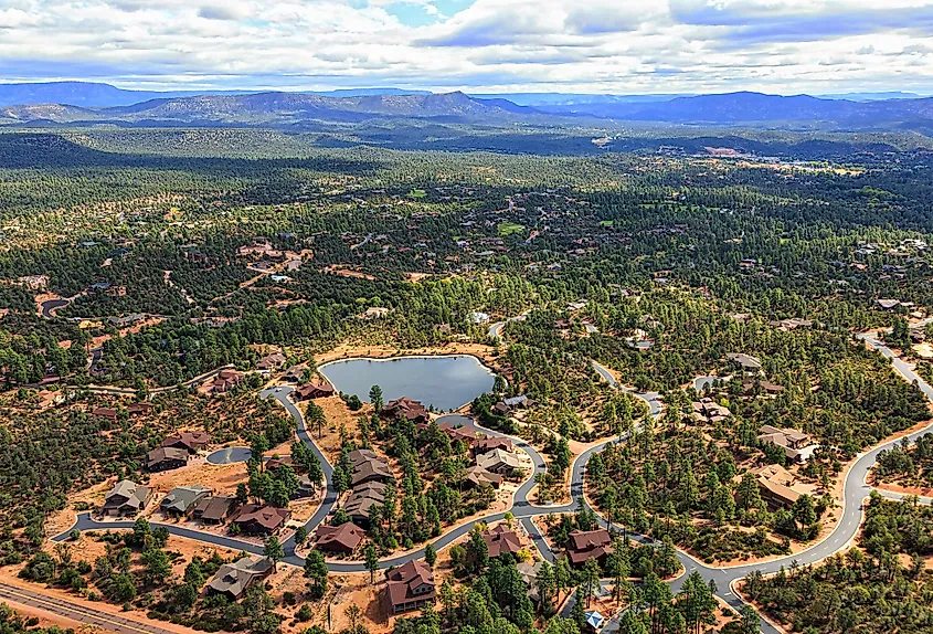 Mogollon Rim from Payson, Arizona.